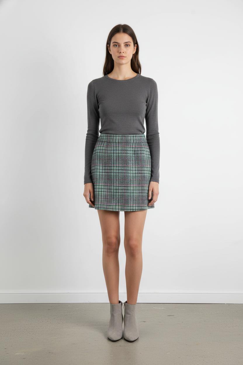 Jupe Courte Verte et Noire - Taille S/36