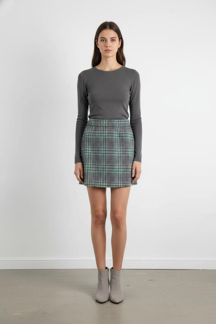 Jupe Courte Verte et Noire - Taille S/36