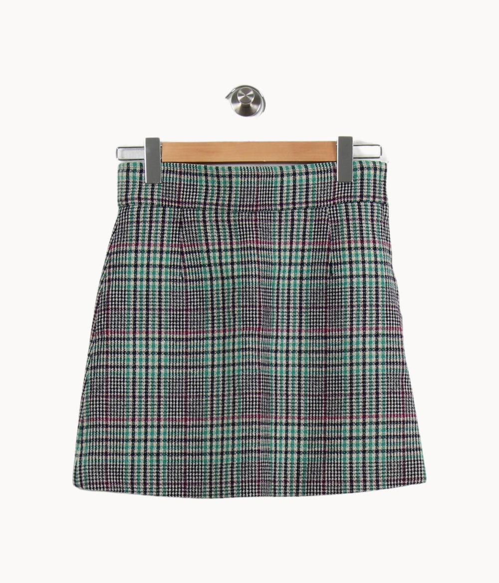 Jupe Courte Verte et Noire - Taille S/36 de la marque Sandro | PARAD71221 - Vendu par Paradigme - Image 2