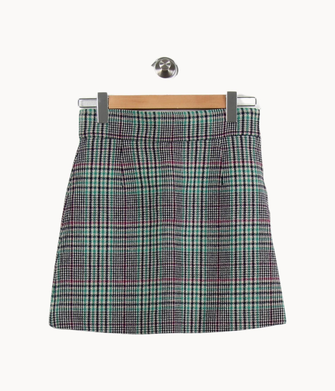 Jupe Courte Verte et Noire - Taille S/36 de la marque Sandro | PARAD71221 - Vendu par Paradigme - Image 2