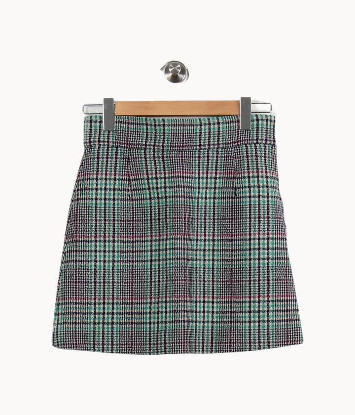 Jupe Courte Verte et Noire - Taille S/36 de la marque Sandro | PARAD71221 - Vendu par Paradigme - Image 2