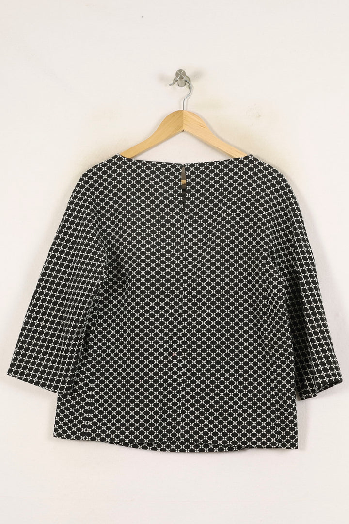 Blouse Noire et Blanche - Taille XL/42 de la marque Max Mara | PARAD71223 - Vendu par Paradigme - Image 4