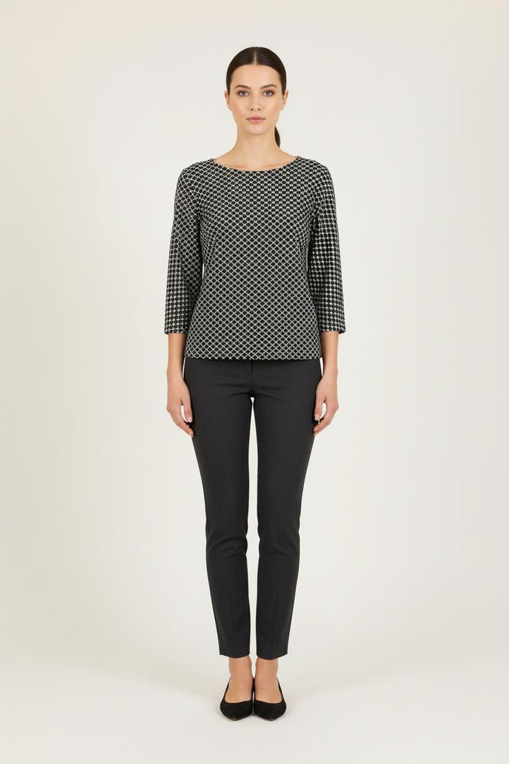 Blouse Noire et Blanche - Taille XL/42 de la marque Max Mara | PARAD71223 - Vendu par Paradigme - Image 1