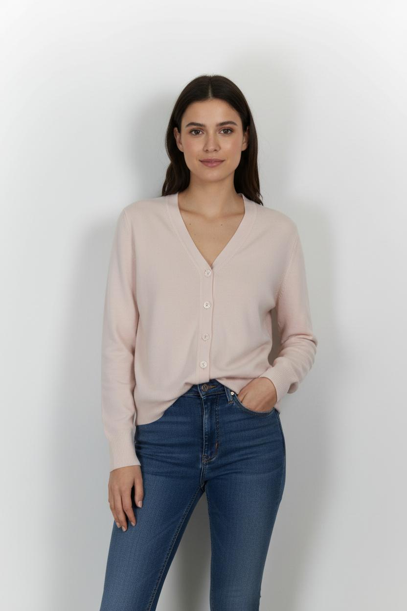 Cardigan Rose - Taille L/40 de la marque Rodier | PARAD71224 - Vendu par Paradigme - Image 1