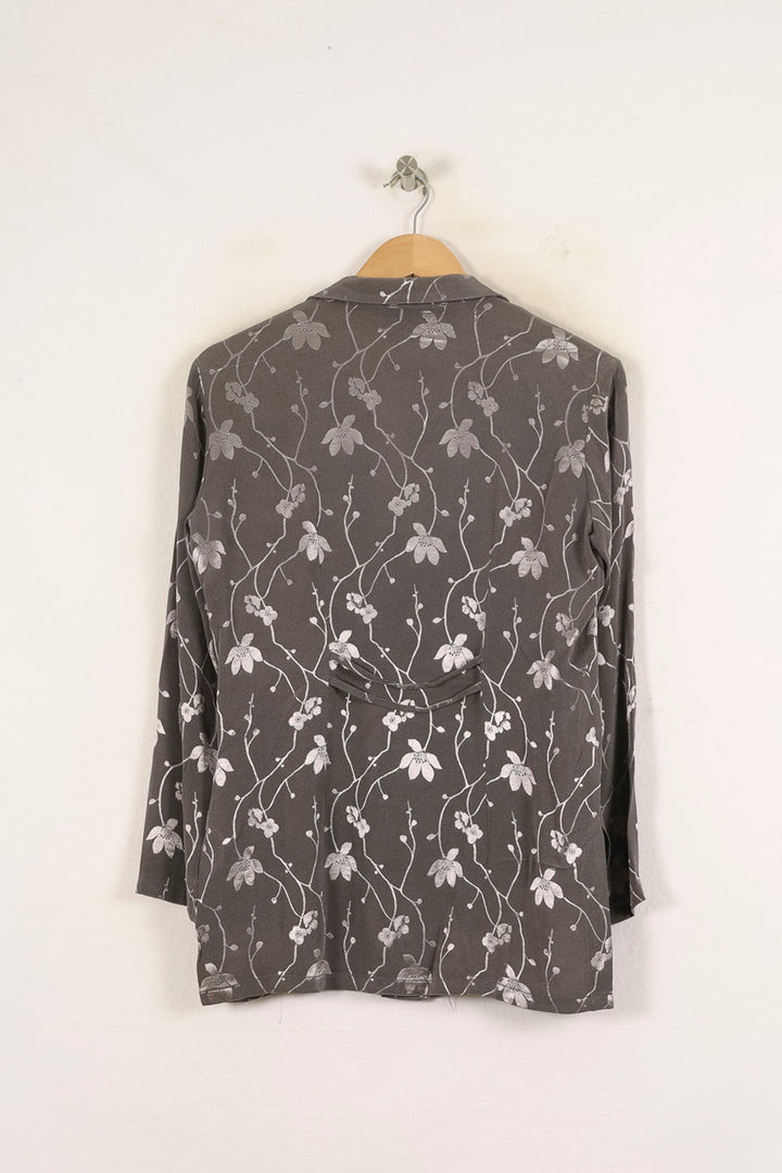 Veste Fleurie Grise - Taille M/38 de la marque Maison 123 | PARAD71240 - Vendu par Paradigme - Image 4