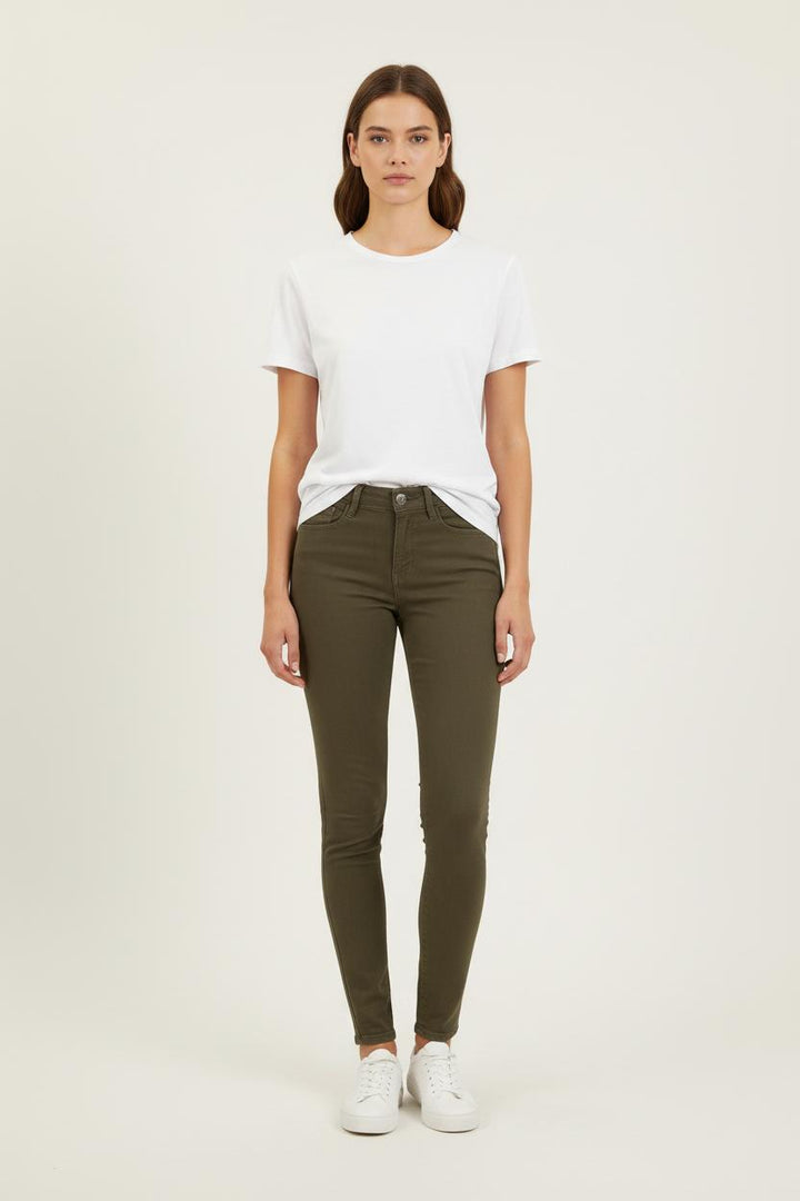 Jean Skinny Vert - Taille XS/34 de la marque Bérénice | PARAD71241 - Vendu par Paradigme - Image 1