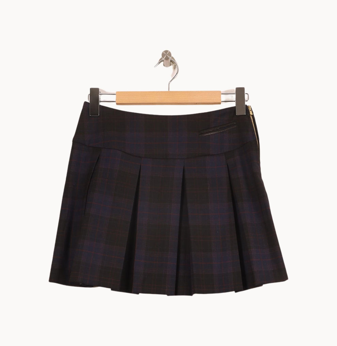 Jupe Plissée Noire et Bleue - Taille S/36 de la marque Sandro | PARAD71250 - Vendu par Paradigme - Image 2