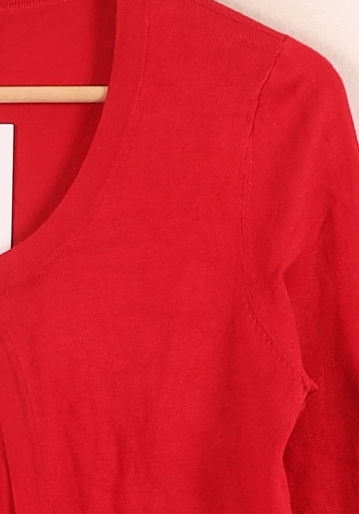 Cardigan Rouge - Taille L/40 de la marque Caroll | PARAD71255 - Vendu par Paradigme - Image 3