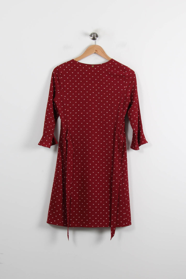 Robe Patineuse Bordeaux - Taille XS/34 de la marque I.Code | PARAD71264 - Vendu par Paradigme - Image 4