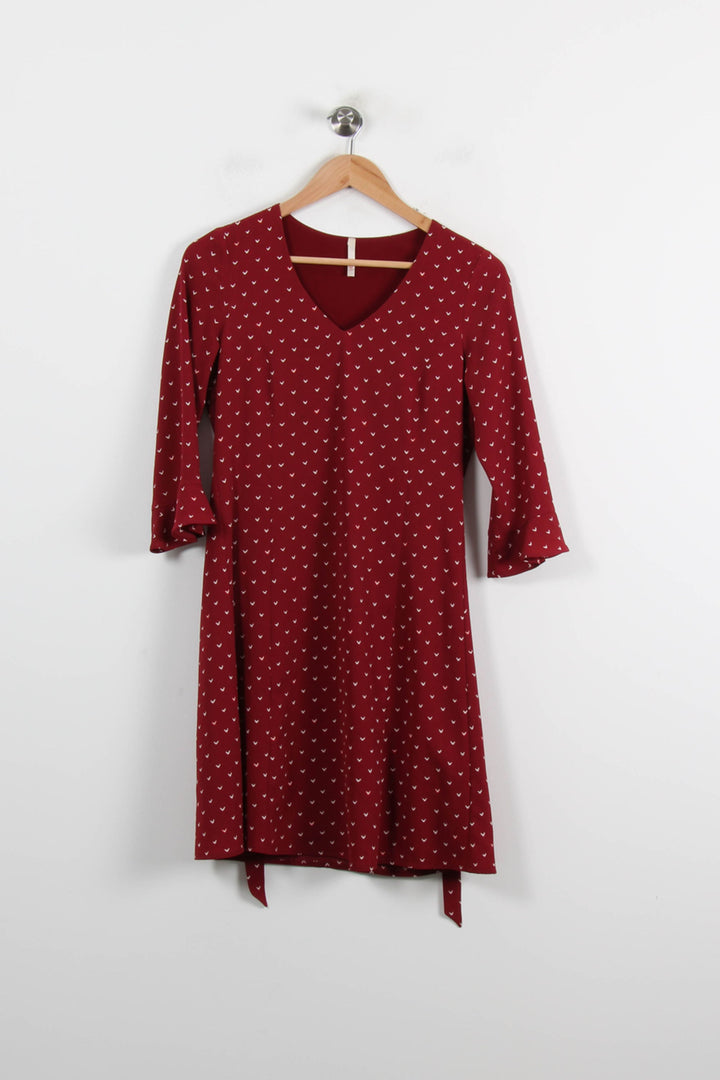 Robe Patineuse Bordeaux - Taille XS/34 de la marque I.Code | PARAD71264 - Vendu par Paradigme - Image 2