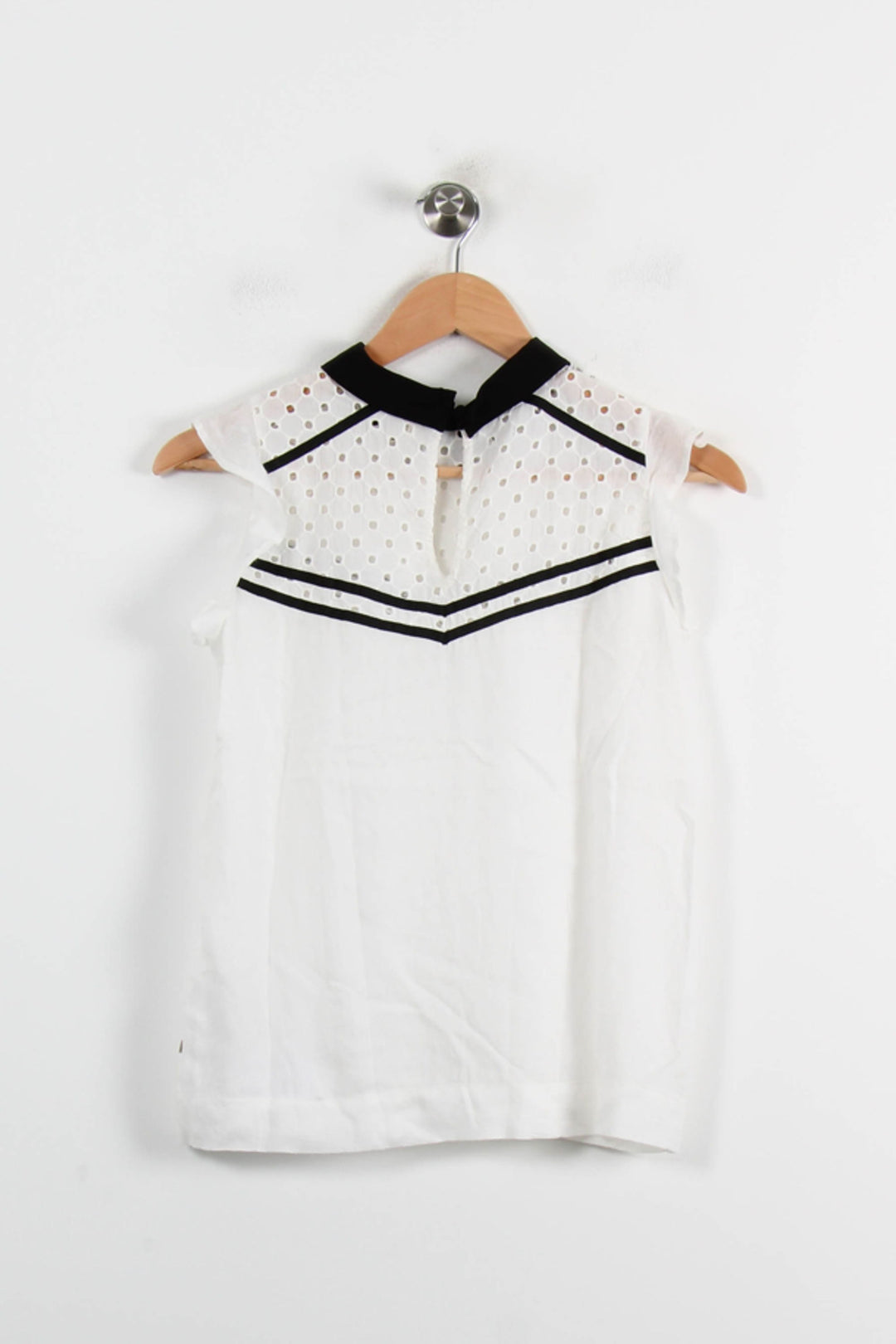 Blouse Sans Manches Blanche et Noire - Taille XS/34 de la marque I.Code | PARAD71269 - Vendu par Paradigme - Image 4