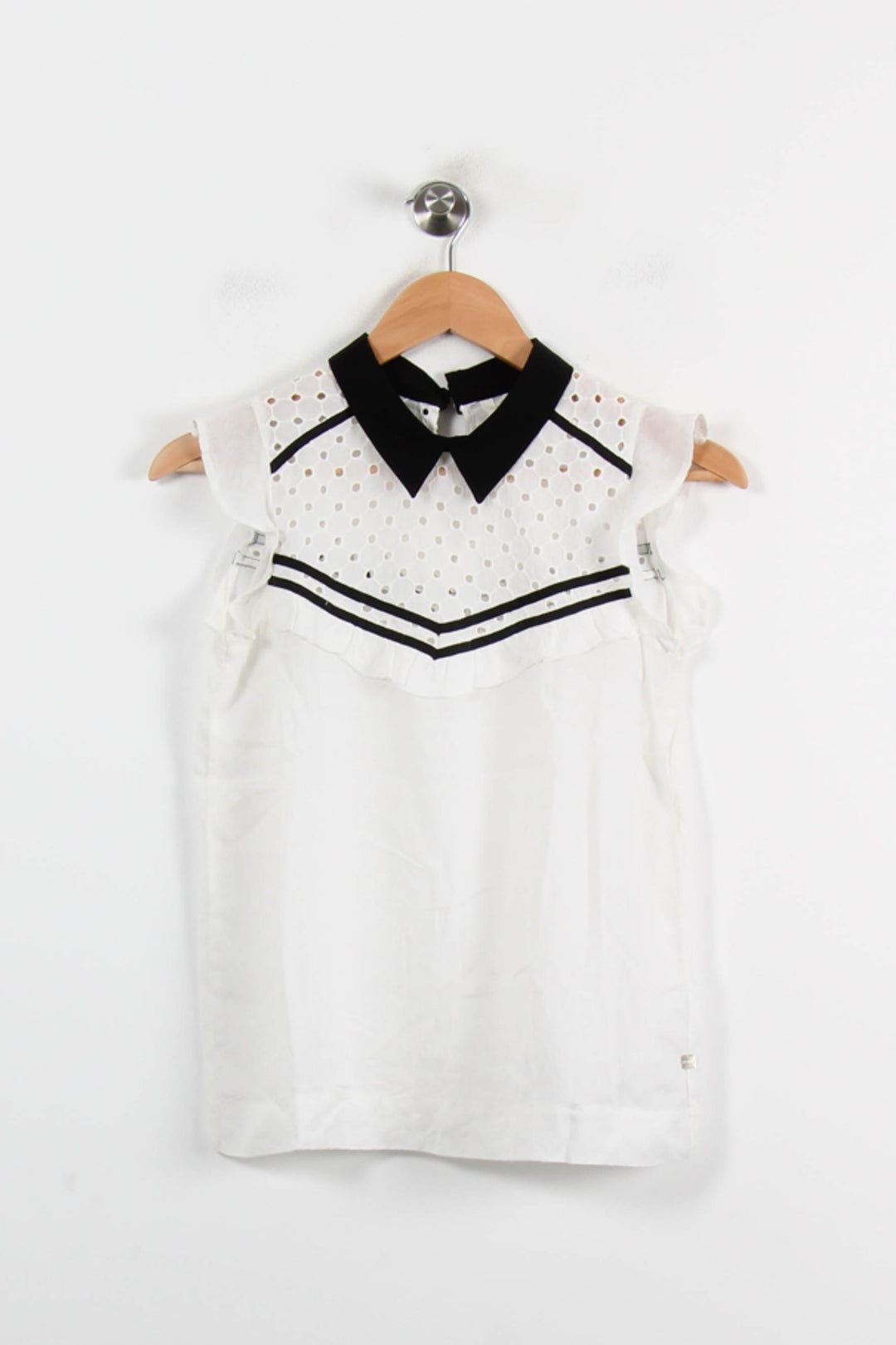 Blouse Sans Manches Blanche et Noire - Taille XS/34 de la marque I.Code | PARAD71269 - Vendu par Paradigme - Image 2