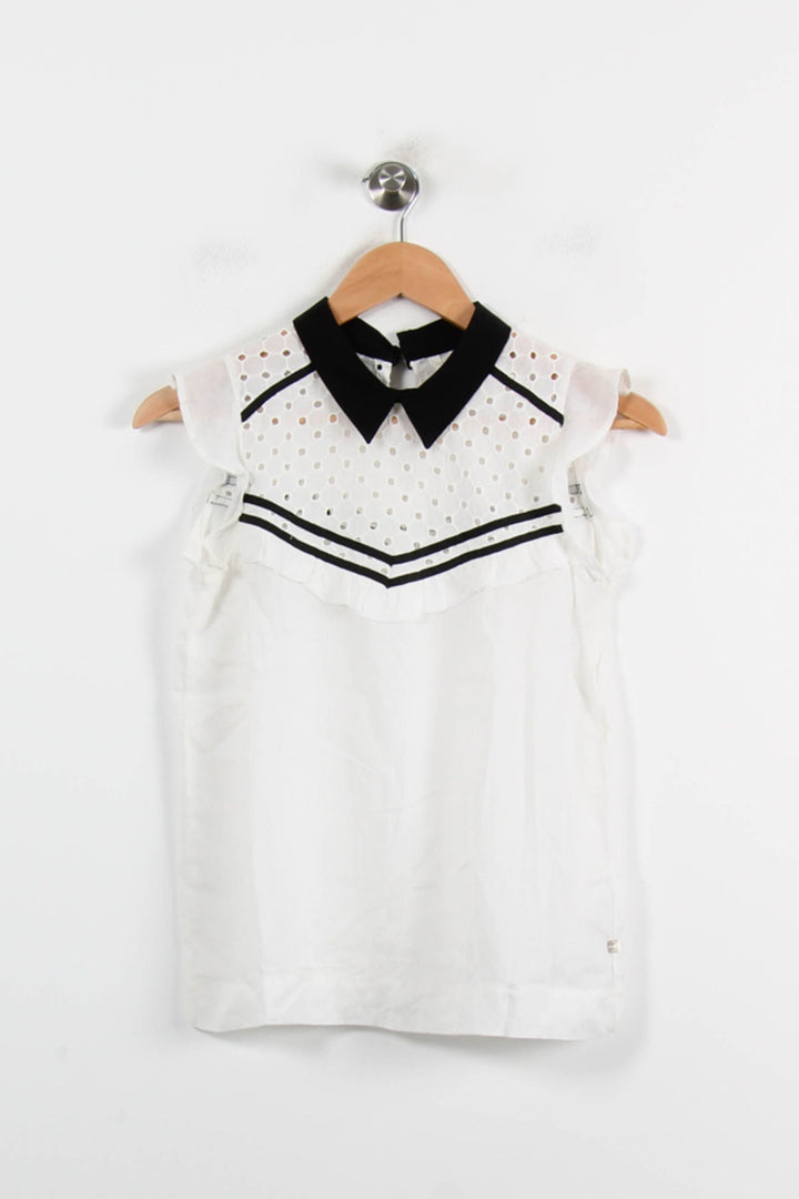 Blouse Sans Manches Blanche et Noire - Taille XS/34 de la marque I.Code | PARAD71269 - Vendu par Paradigme - Image 2