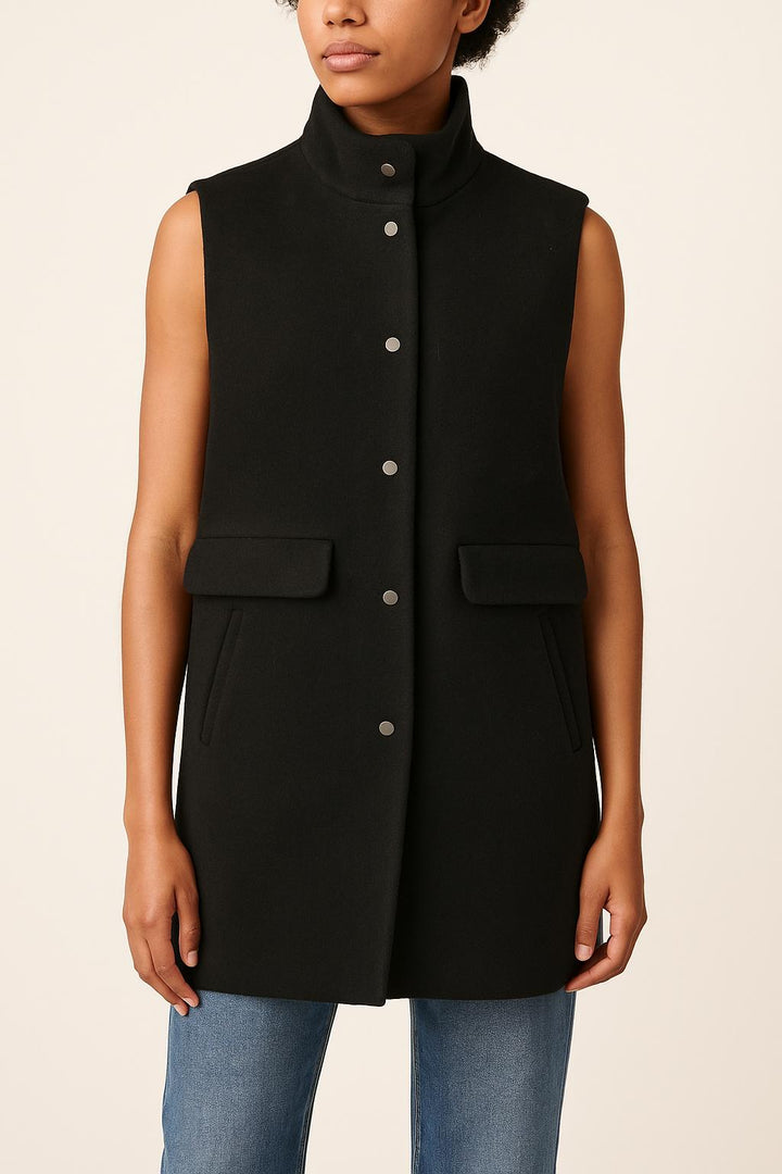 Gilet Sans Manches Noir - Taille XS/34 de la marque Maison 123 | PARAD71277 - Vendu par Paradigme - Image 1