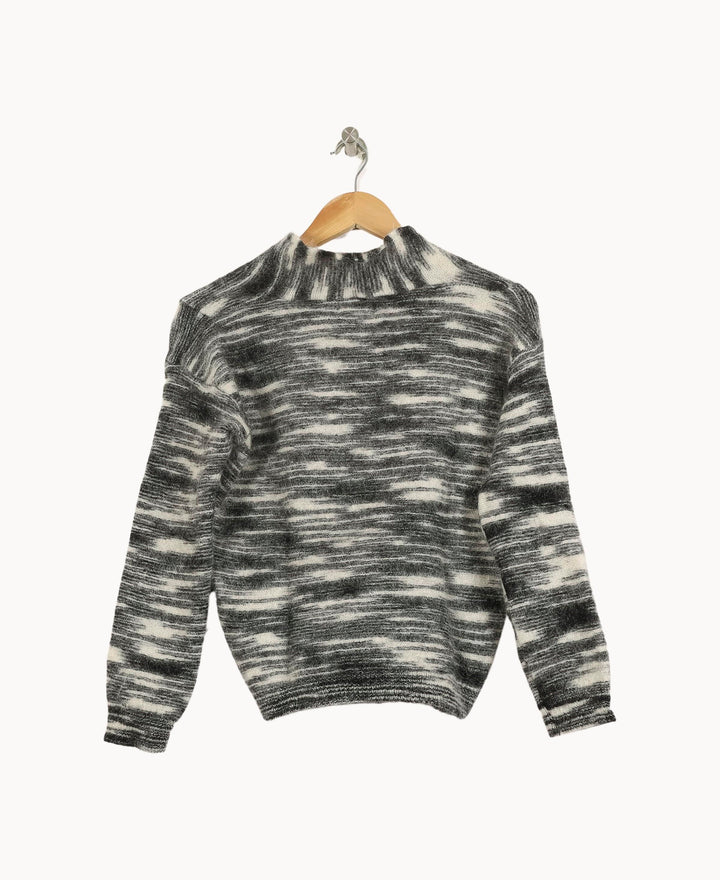 Pull Noir et Blanc - Taille XS/34 de la marque Maison 123 | PARAD71278 - Vendu par Paradigme - Image 4