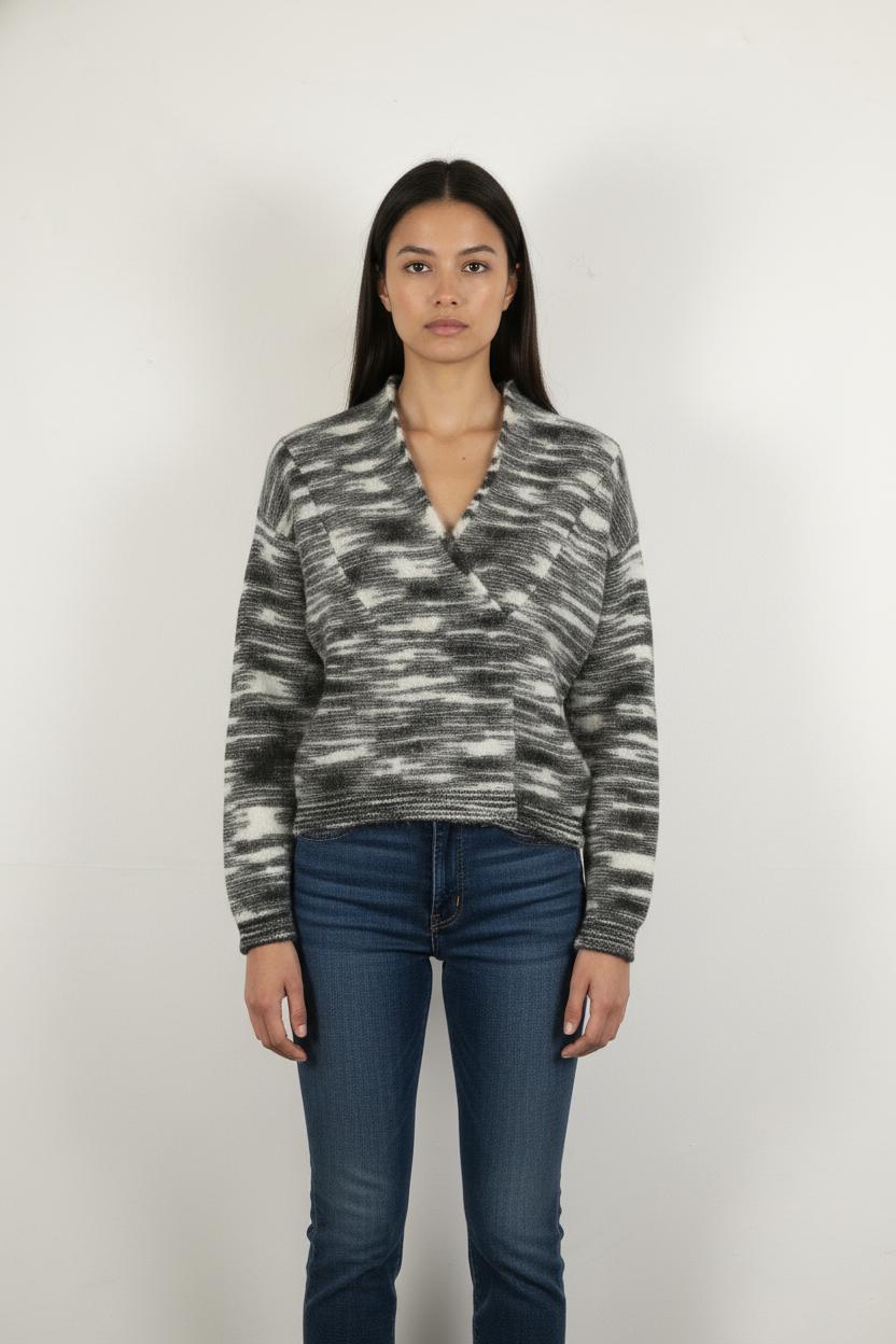 Pull Noir et Blanc - Taille XS/34
