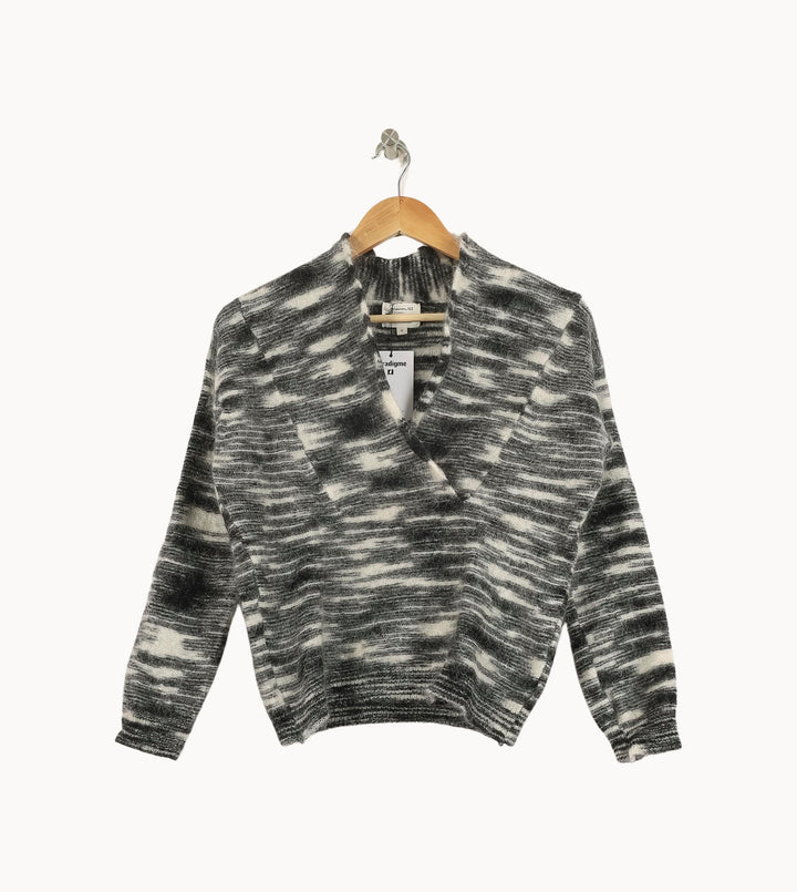 Pull Noir et Blanc - Taille XS/34 de la marque Maison 123 | PARAD71278 - Vendu par Paradigme - Image 2