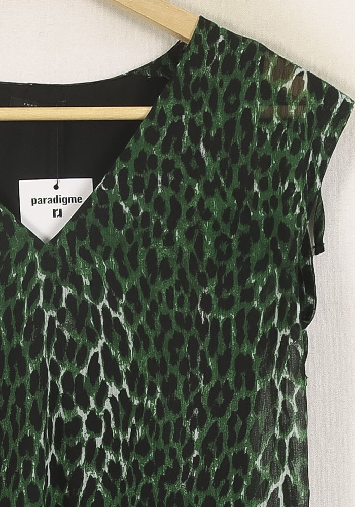 Robe Courte Verte et Noire - Taille S/36 de la marque IKKS | PARAD71280 - Vendu par Paradigme - Image 3