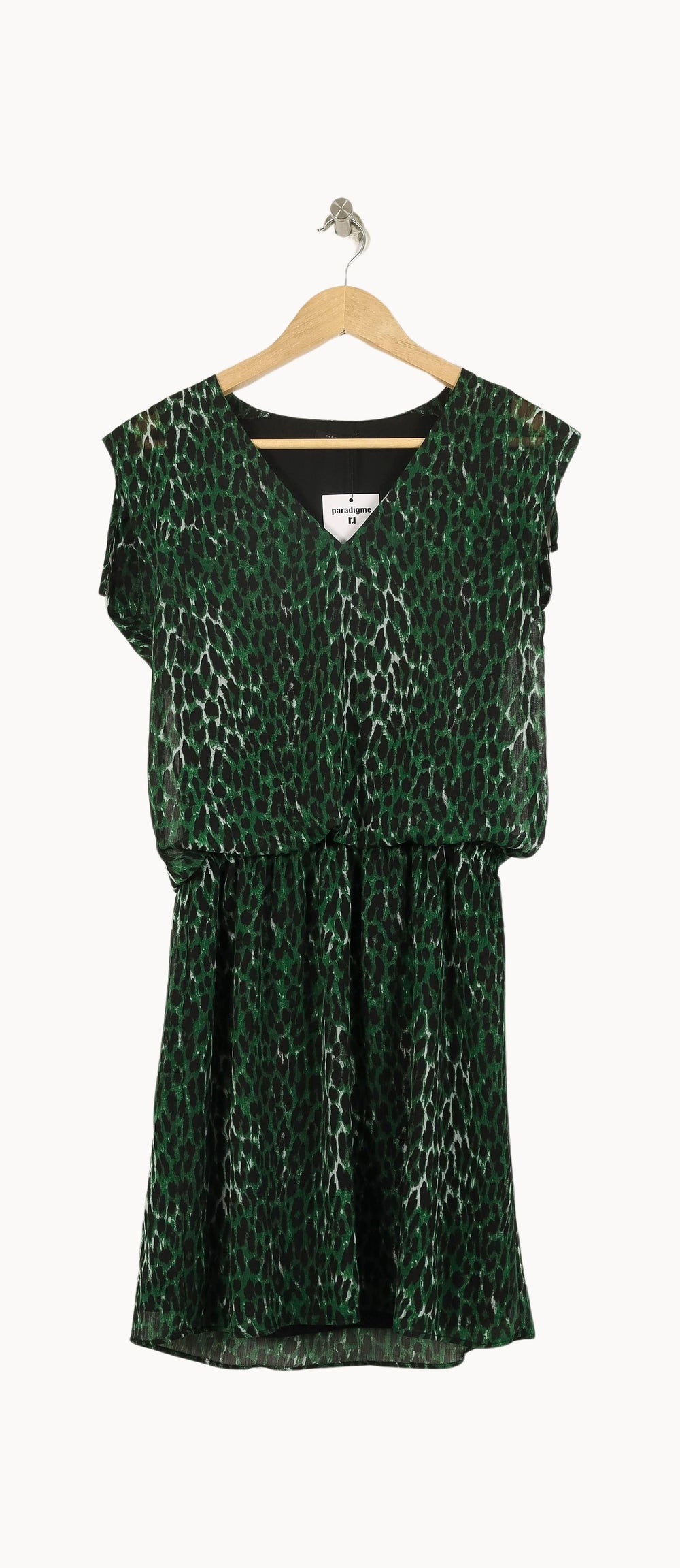 Robe Courte Verte et Noire - Taille S/36 de la marque IKKS | PARAD71280 - Vendu par Paradigme - Image 2