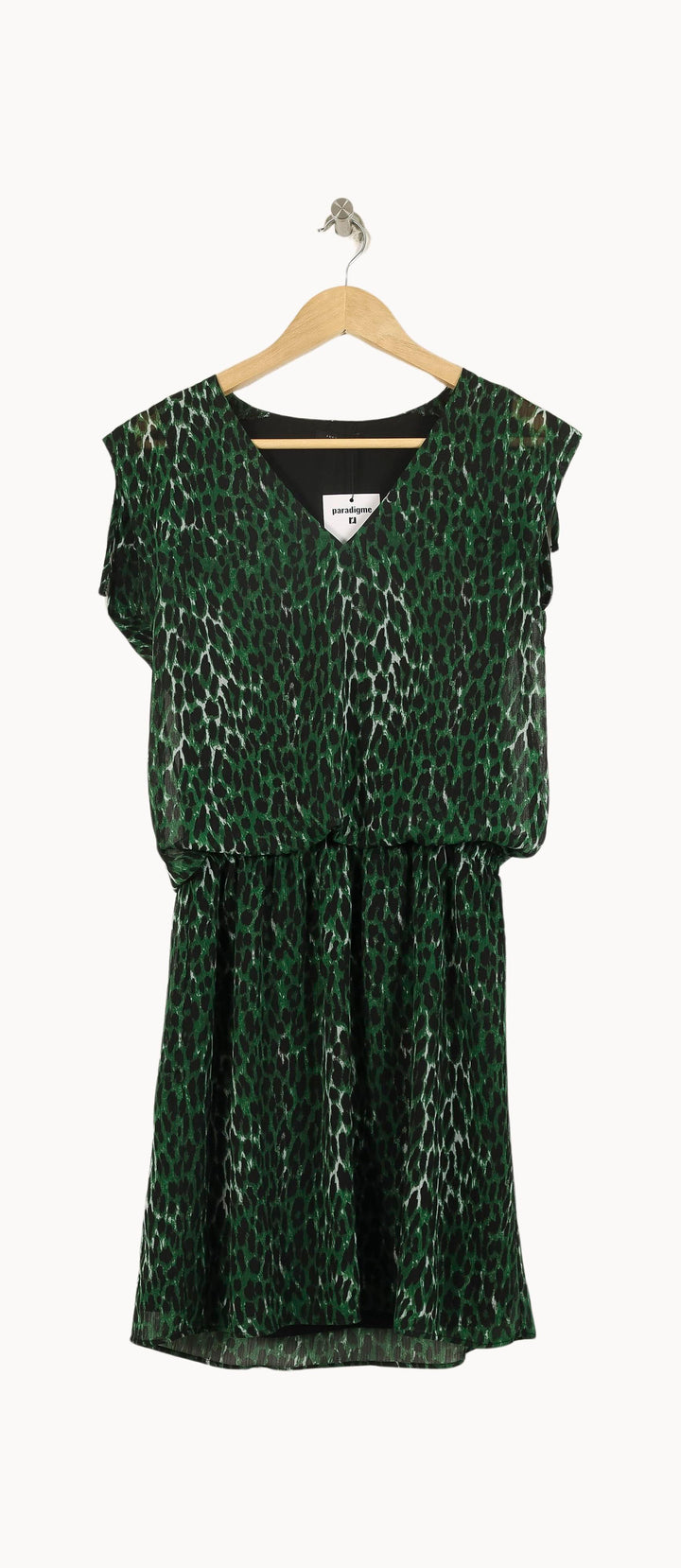 Robe Courte Verte et Noire - Taille S/36 de la marque IKKS | PARAD71280 - Vendu par Paradigme - Image 2