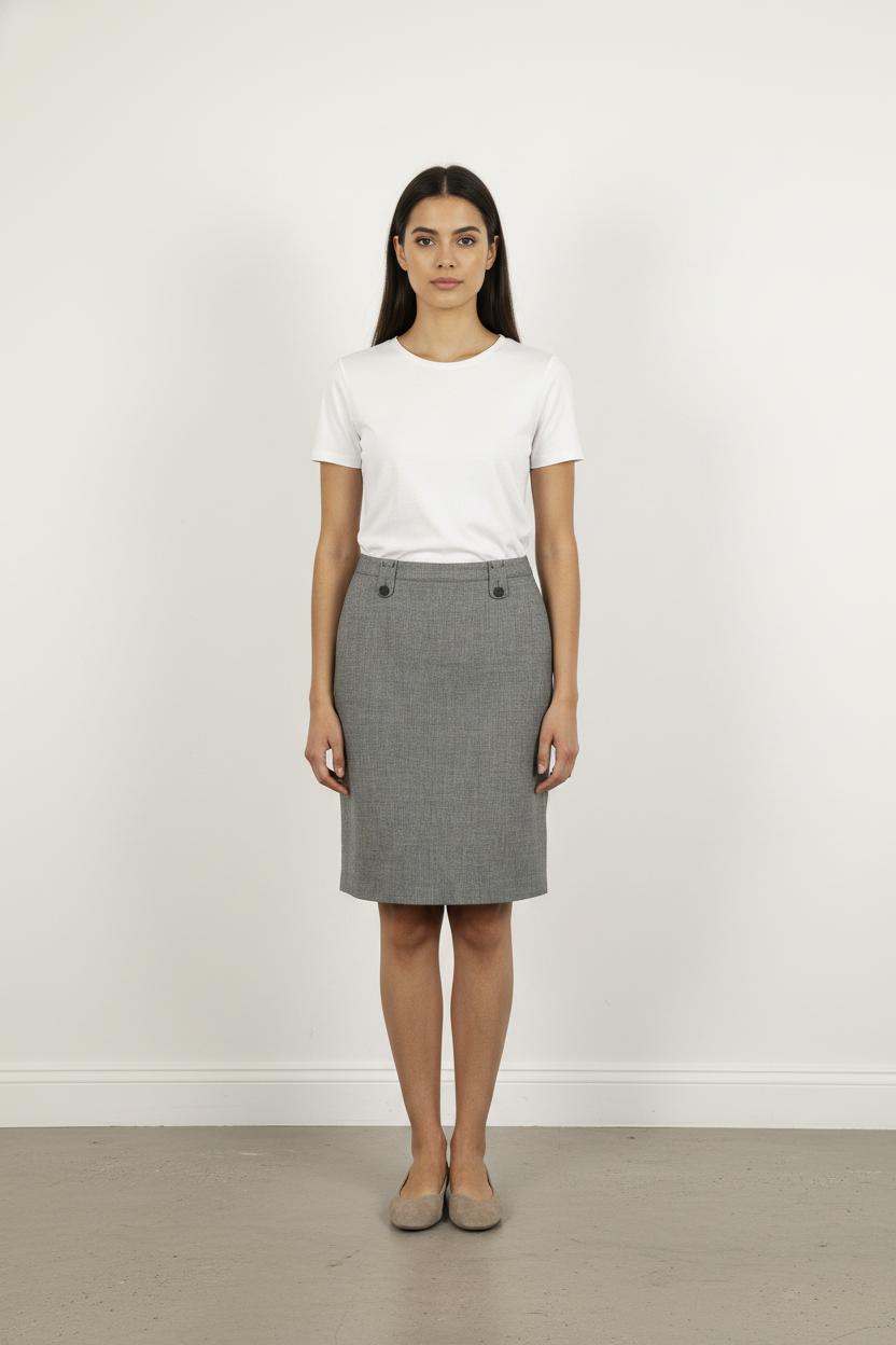 Jupe Droite Grise - Taille M/38