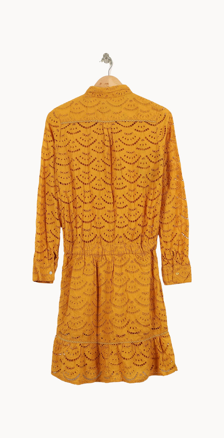 Robe Brodée Orange - Taille S/36 de la marque ba&sh | PARAD71293 - Vendu par Paradigme - Image 4