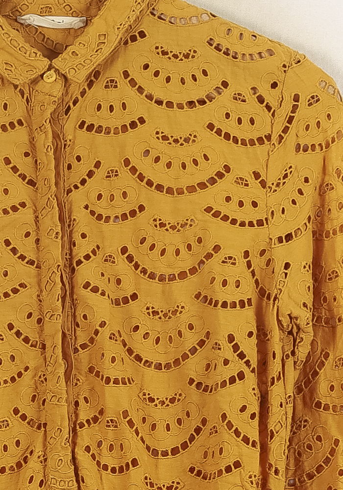 Robe Brodée Orange - Taille S/36 de la marque ba&sh | PARAD71293 - Vendu par Paradigme - Image 3