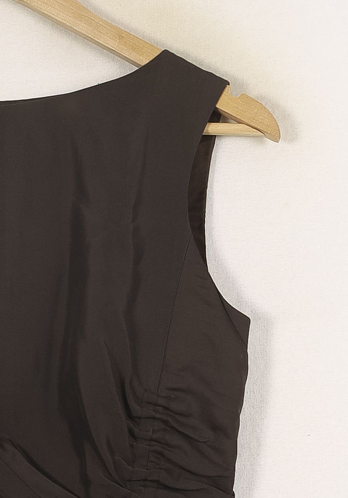 Robe Sans Manches Marron - Taille L/40 de la marque ZAPA | PARAD71297 - Vendu par Paradigme - Image 3