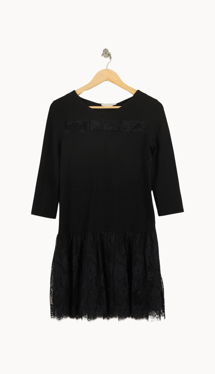 Robe Dentelle Noire - Taille S/36 de la marque Sandro | PARAD71308 - Vendu par Paradigme - Image 2