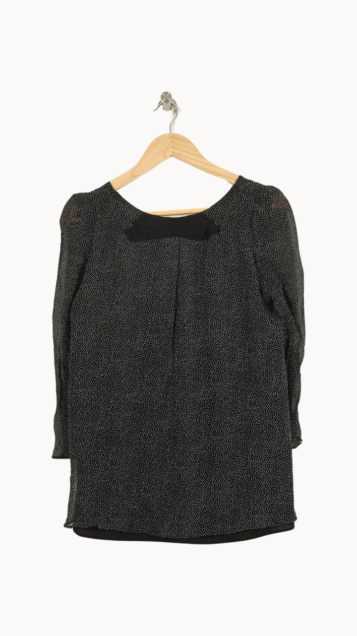 Blouse Noire - Taille L/40 de la marque Claudie Pierlot | PARAD71309 - Vendu par Paradigme - Image 4
