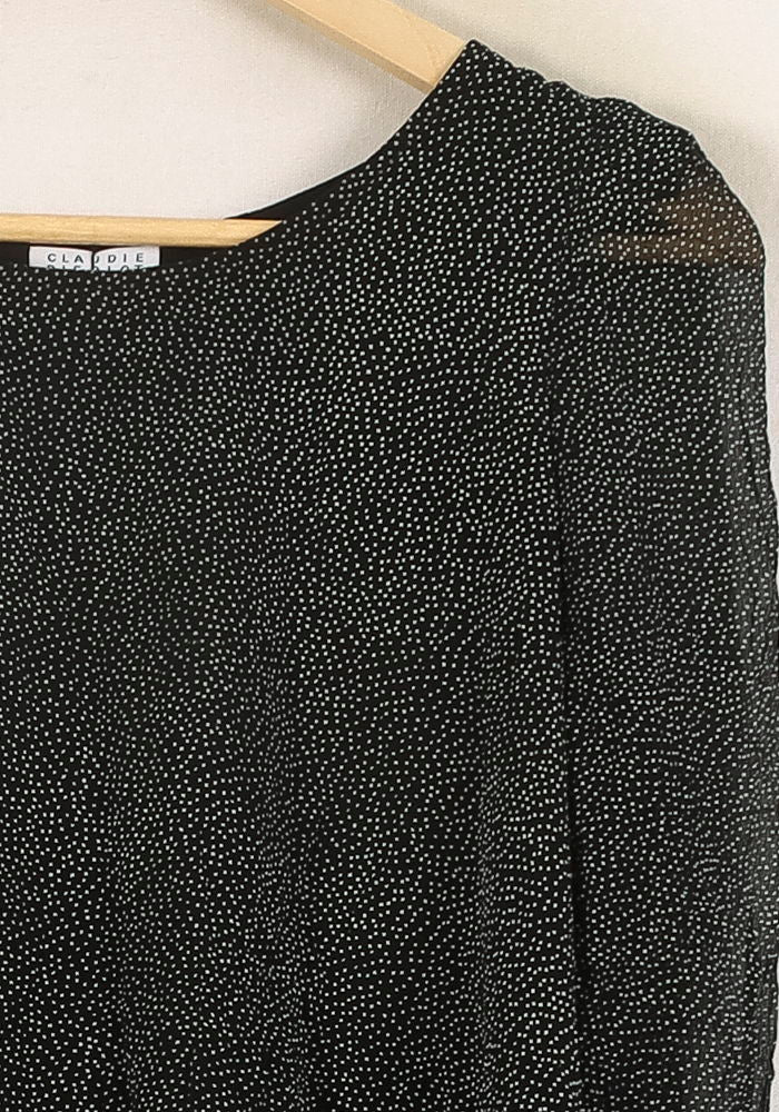 Blouse Noire - Taille L/40 de la marque Claudie Pierlot | PARAD71309 - Vendu par Paradigme - Image 3