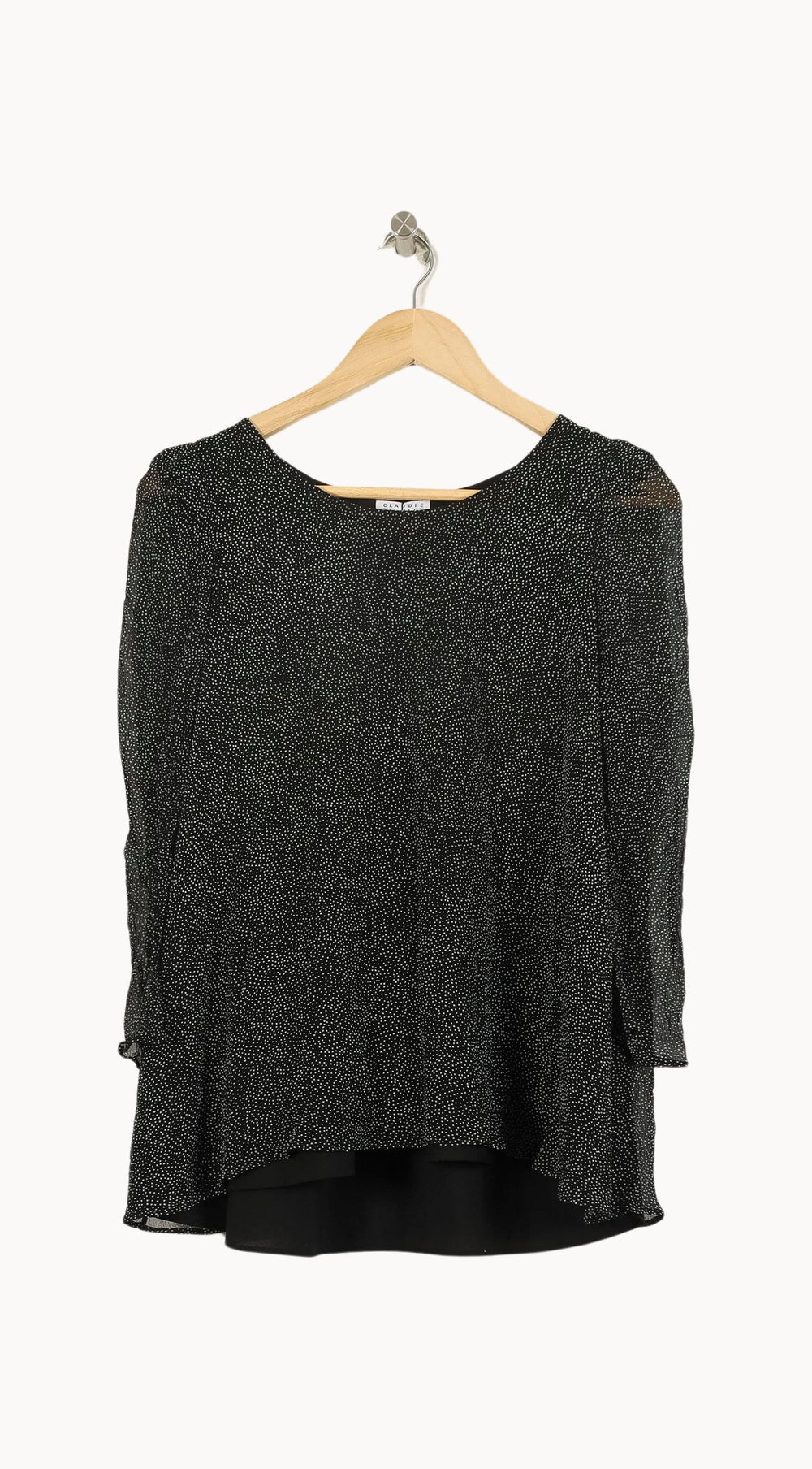 Blouse Noire - Taille L/40 de la marque Claudie Pierlot | PARAD71309 - Vendu par Paradigme - Image 2