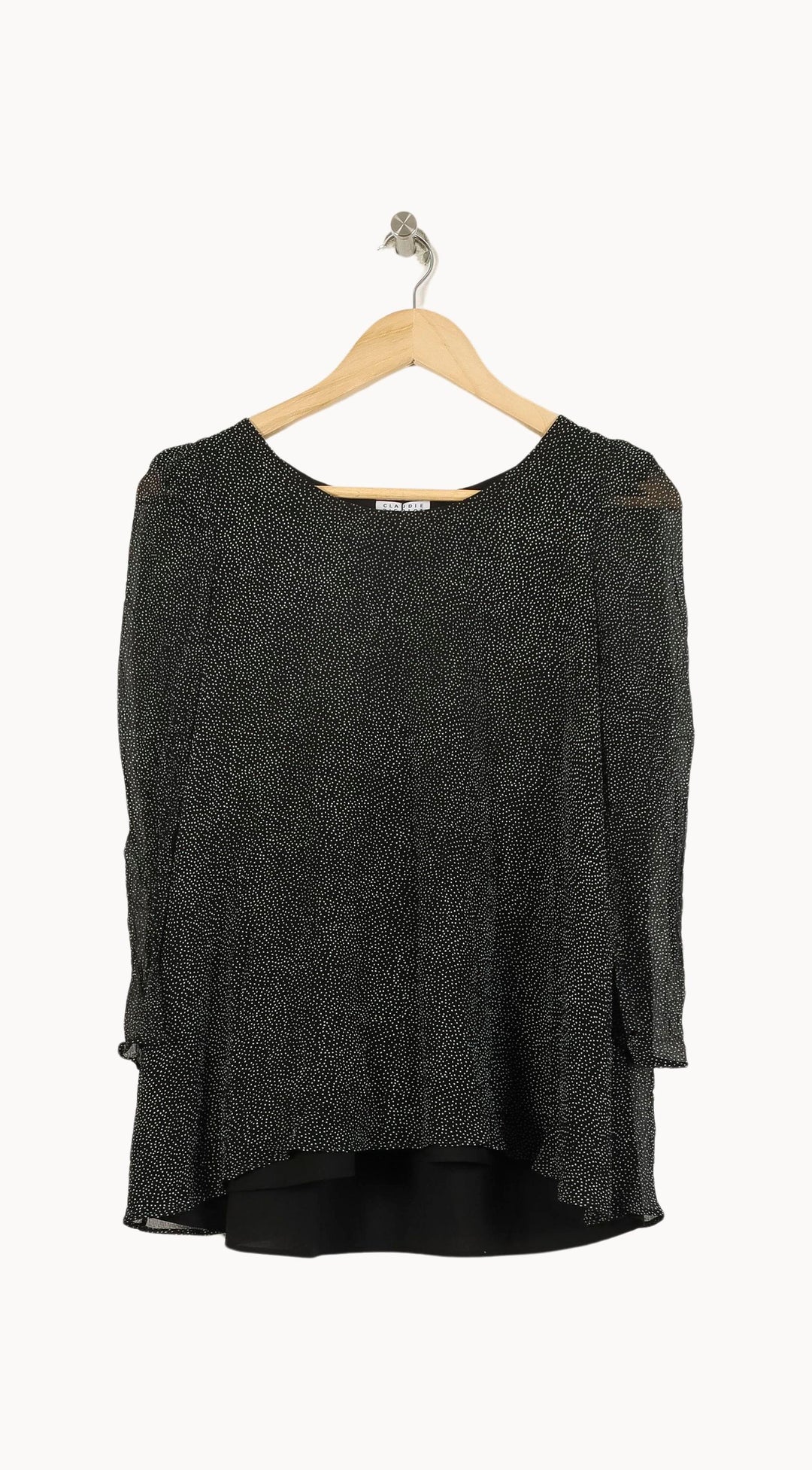 Blouse Noire - Taille L/40 de la marque Claudie Pierlot | PARAD71309 - Vendu par Paradigme - Image 2