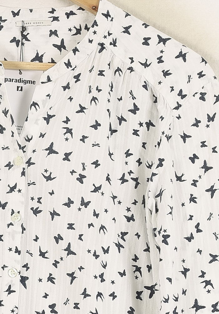 Blouse Blanche et Noire - Taille M/38 de la marque IKKS | PARAD71316 - Vendu par Paradigme - Image 3