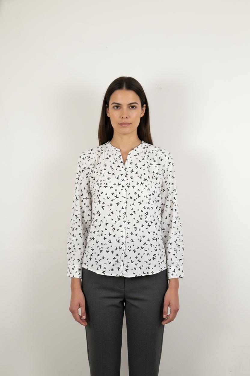 Blouse Blanche et Noire - Taille M/38