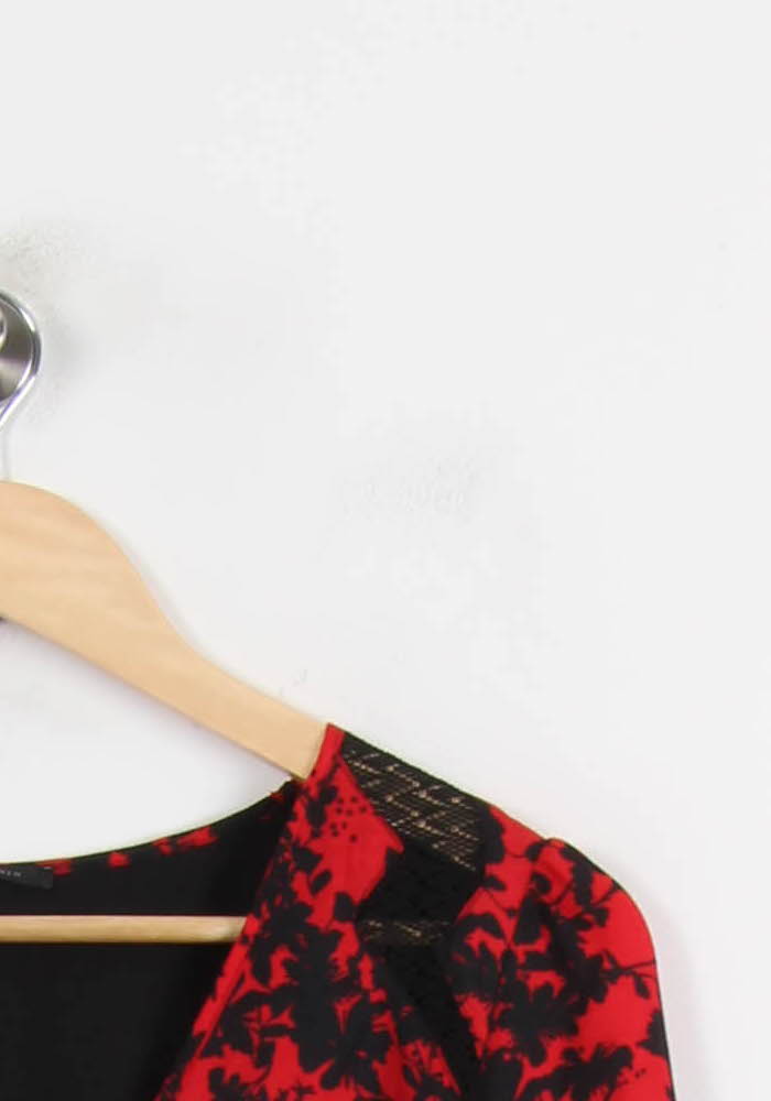 Robe Portefeuille Rouge et Noire - Taille XL/42 de la marque IKKS | PARAD71323 - Vendu par Paradigme - Image 3