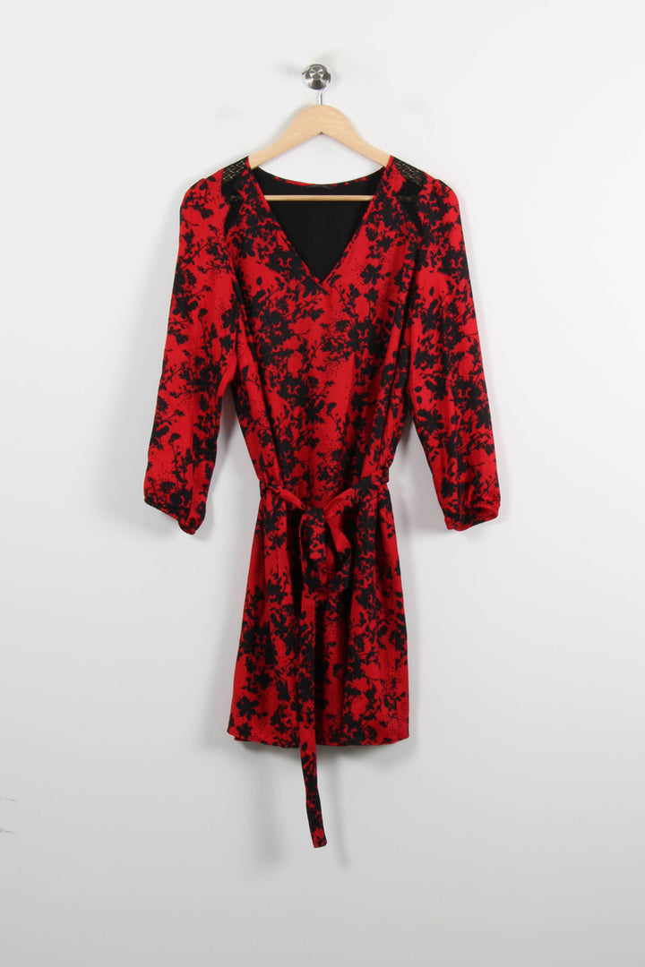 Robe Portefeuille Rouge et Noire - Taille XL/42 de la marque IKKS | PARAD71323 - Vendu par Paradigme - Image 2
