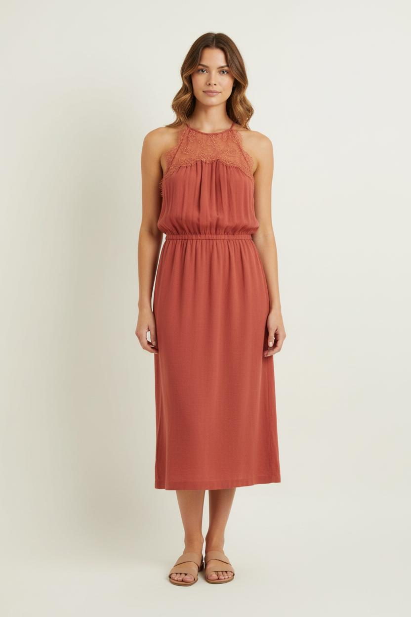 Robe Midi Rose - Taille L/40 de la marque Samsoe Samsoe | PARAD71324 - Vendu par Paradigme - Image 1
