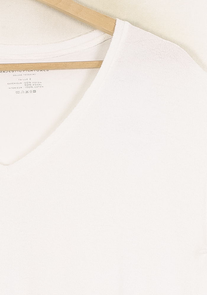Robe Courte Blanche - Taille M/38 de la marque Majestic Filatures | PARAD71331 - Vendu par Paradigme - Image 3