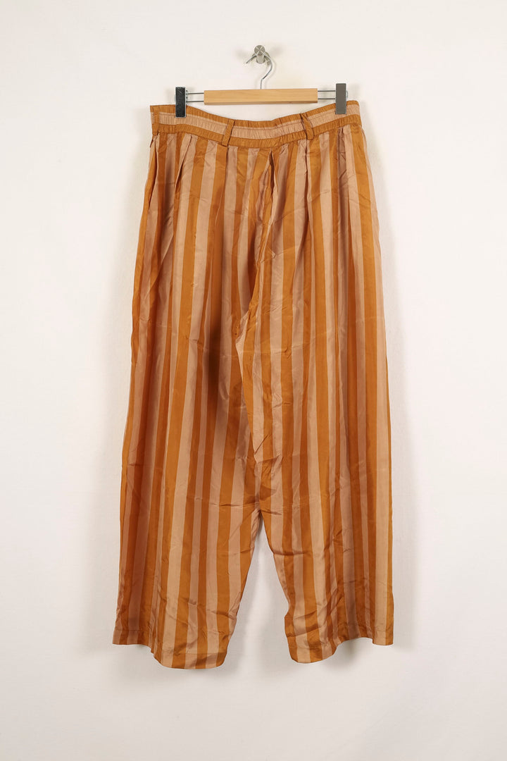 Pantalon Large Marron et Beige - Taille S/36 de la marque Mes Demoiselles Paris | PARAD71335 - Vendu par Paradigme - Image 4