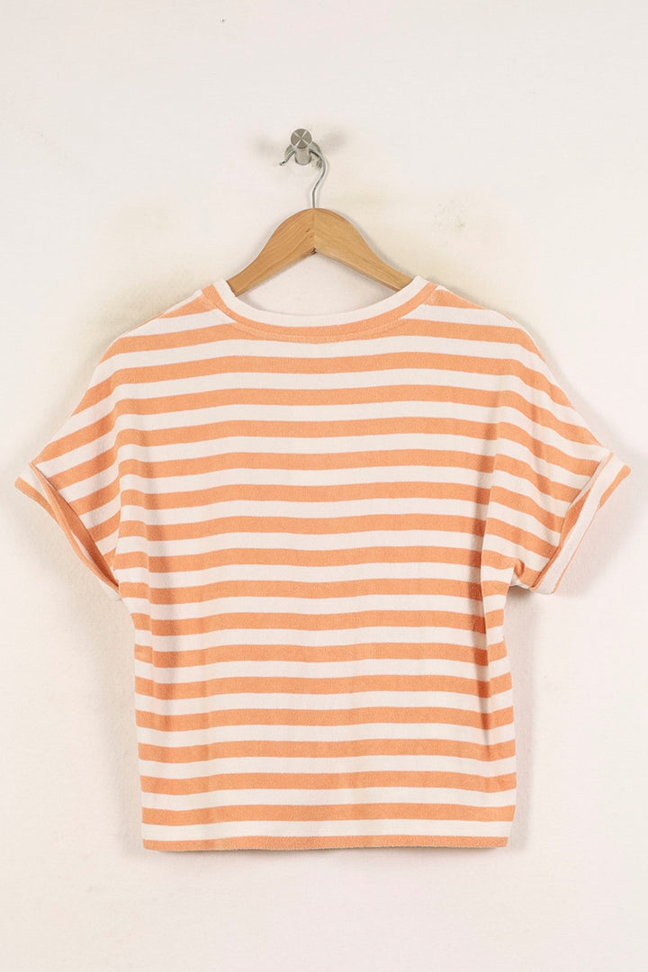 Pull Rayé Orange et Blanc - Taille S/36 de la marque Des petits hauts | PARAD71360 - Vendu par Paradigme - Image 4