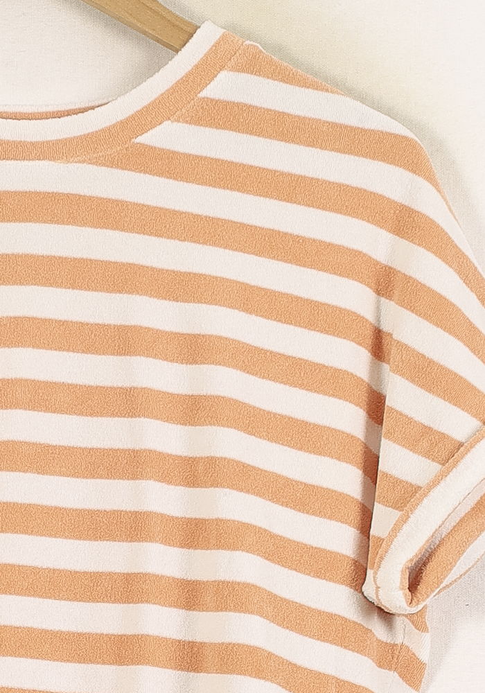 Pull Rayé Orange et Blanc - Taille S/36 de la marque Des petits hauts | PARAD71360 - Vendu par Paradigme - Image 3