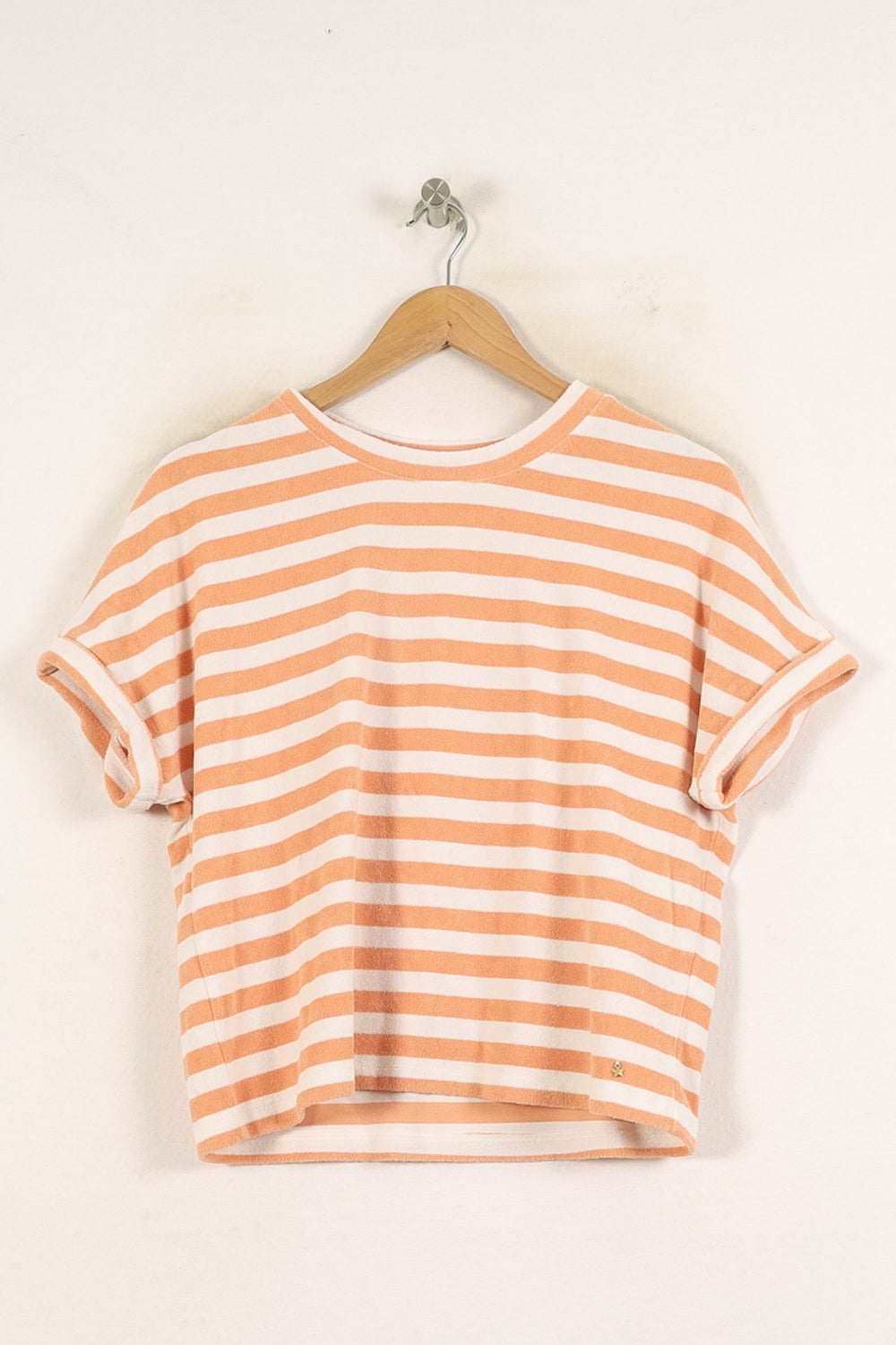 Pull Rayé Orange et Blanc - Taille S/36 de la marque Des petits hauts | PARAD71360 - Vendu par Paradigme - Image 2