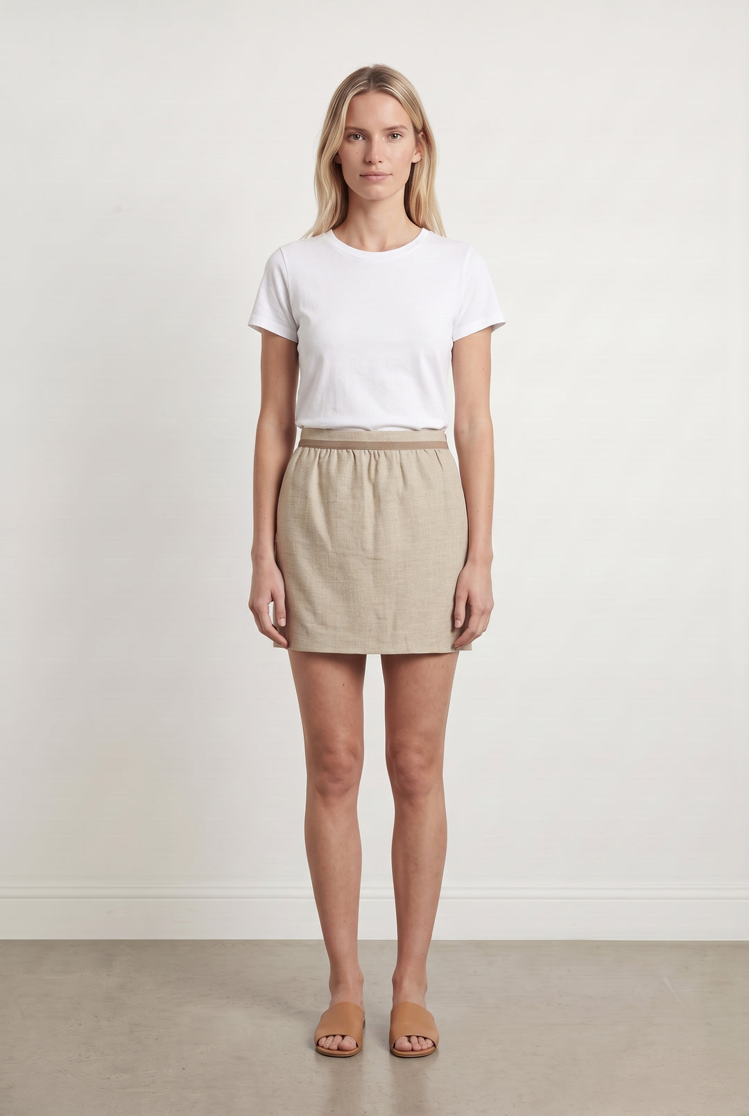 Jupe Droite Beige - Taille M/38 de la marque Tara Jarmon | PARAD71365 - Vendu par Paradigme - Image 1