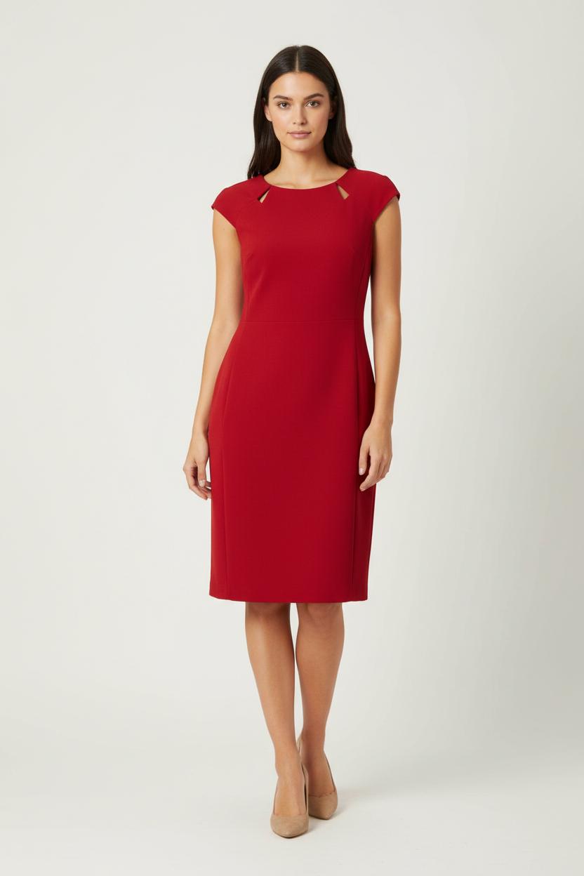 Robe Droite Rouge - Taille XXL/44 de la marque ZAPA | PARAD71382 - Vendu par Paradigme - Image 1