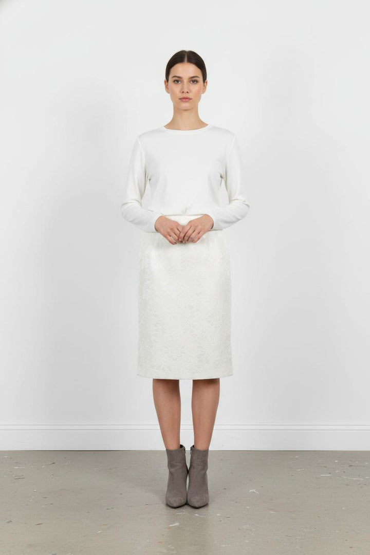Jupe Droite Blanche - Taille XXL/44 de la marque Marina Rinaldi | PARAD71388 - Vendu par Paradigme - Image 1