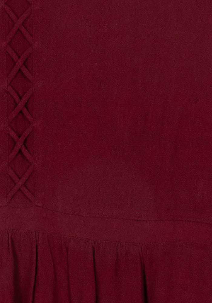 Robe Courte Bordeaux - Taille M/38 de la marque ba&sh | PARAD71391 - Vendu par Paradigme - Image 3