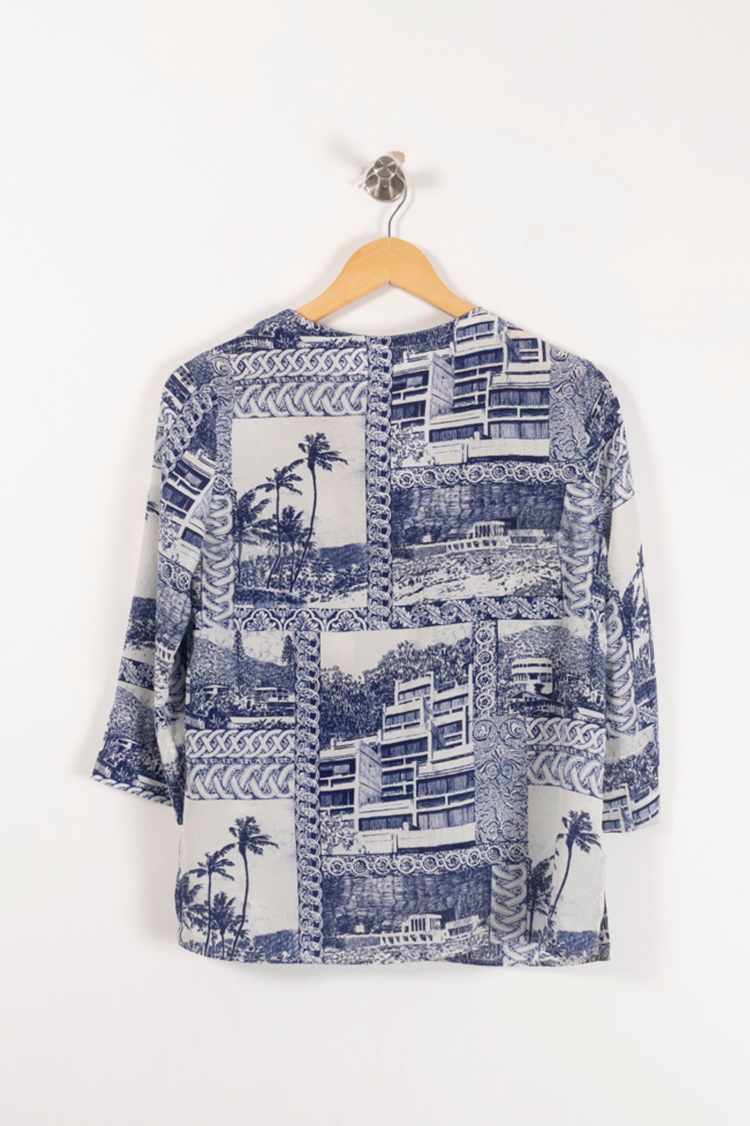 Blouse Bleue et Blanche - Taille S/36 de la marque Claudie Pierlot | PARAD71394 - Vendu par Paradigme - Image 4