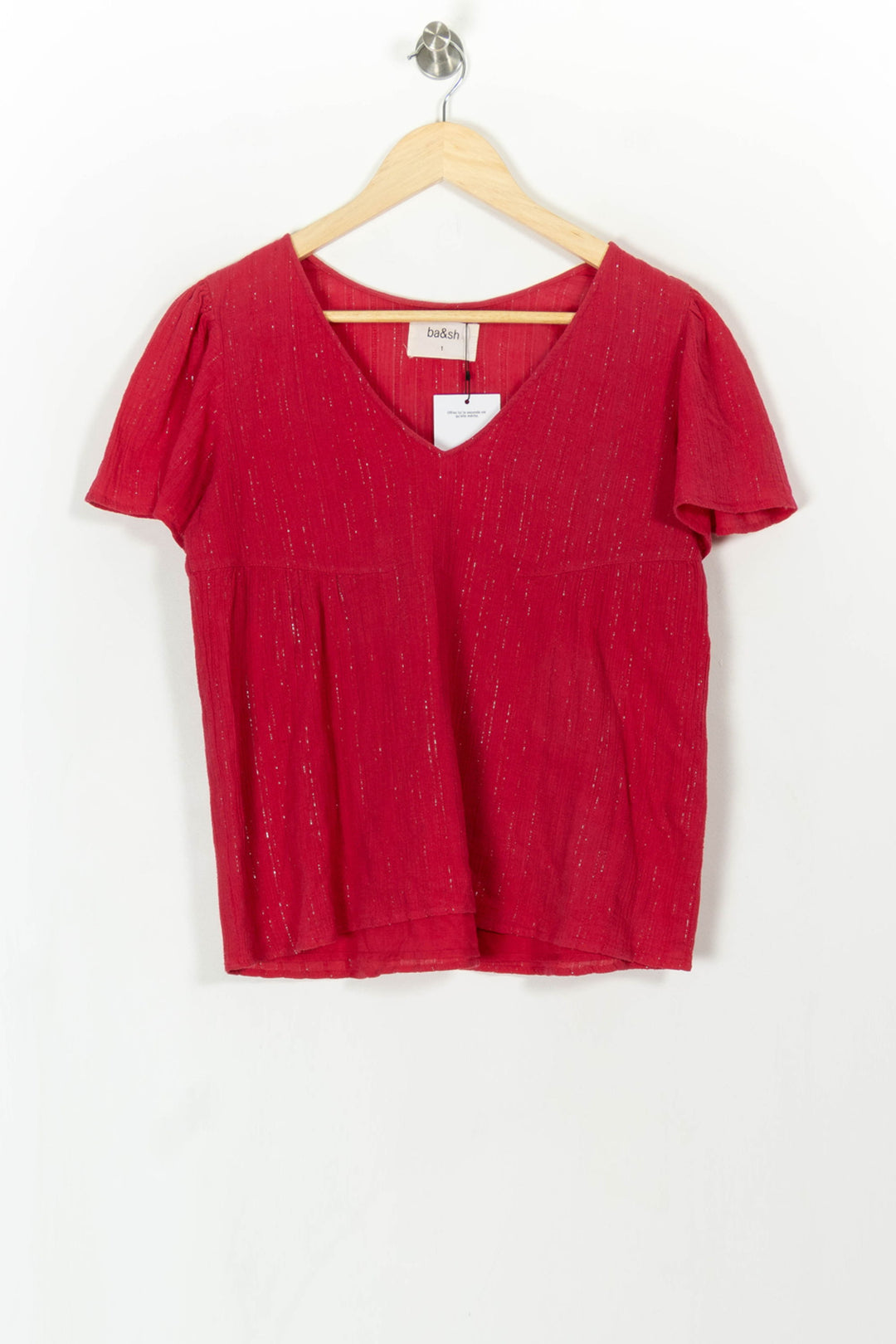 Blouse Rose - Taille S/36 de la marque ba&sh | PARAD71395 - Vendu par Paradigme - Image 2