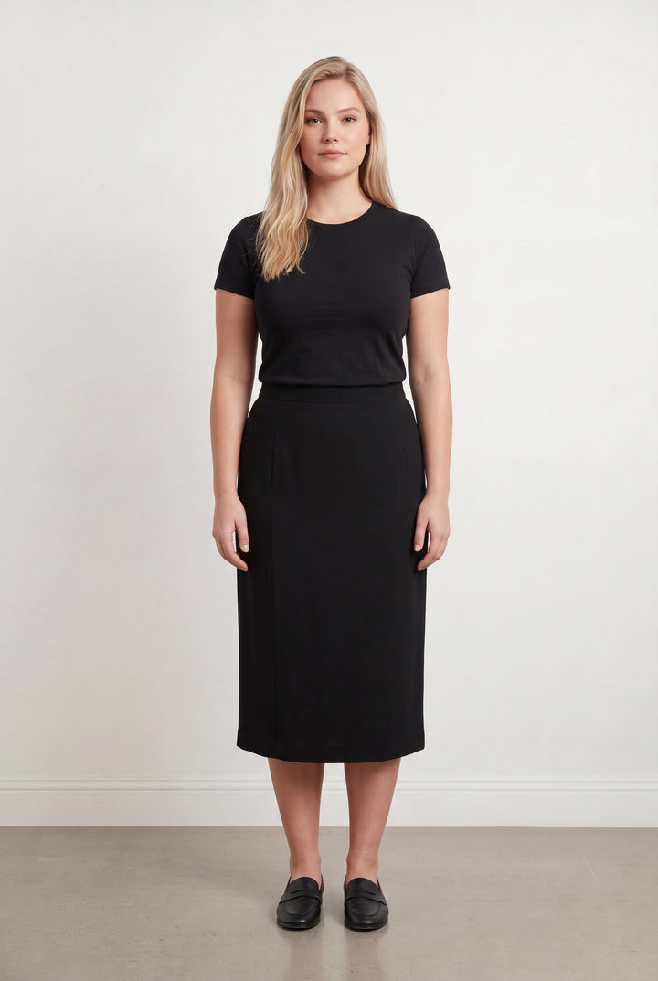 Jupe Droite Noire - Taille XXL/44 de la marque Marina Rinaldi | PARAD71401 - Vendu par Paradigme - Image 1